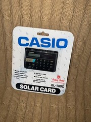 Vintage Casio Film Card SL-760c Solar Powered Calculator Card New