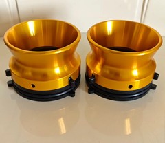 2X 10.5 1/4 Inch Gold NAB Hub Adapters For REVOX Reel To Reel Tape Recorder