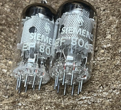 MEGA RARE SIEMENS NOS MATCH PAIR EF806S EF86 6267 Z729 1960S GERMANY TUBES VALVO