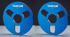 One Pair 10.5” Black TASCAM Tape reel High Quality Aluminum Take Up Reel