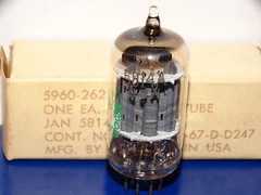 1 x JAN 5814A (12au7) Sylvania Tube *Very Strong & Balanced*Mil Spec*