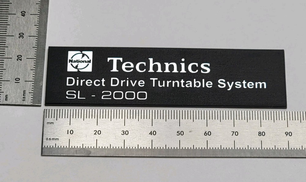 National Technics SL-2000 Turntable Badge – Premium Silver With 3M Adhesive
