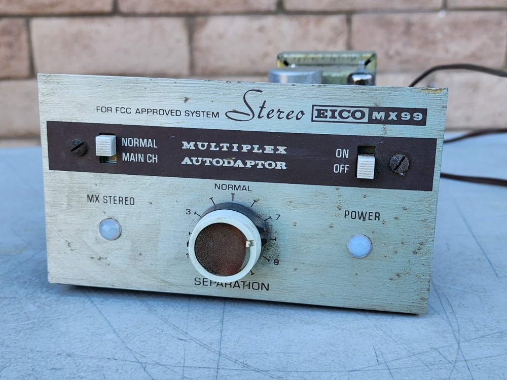 Vintage Eico MX99 Stereo TUBE Multiplex Adapter FM Radio Tuner Powers up MX 99