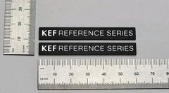 KEF Reference Series Badge Logo Emblem Premium Silver Pair With 3M Adhesive