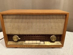 💙Grundig-Majestic Model 92 Radio tube WEST GERMANY 1950’s “Hi-Fi Sound” works
