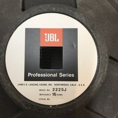 JBL 2225 J 15 inch 16 Ohm Professional Series Bass Driver Used