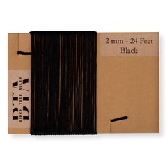288″ Radio Dial Cord String (24 Feet) BRAIDED 2mm BLACK for Vintage Radio Tuner