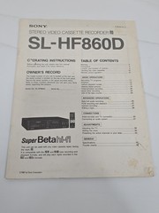 Sony Betamax SL-HF860D Video Cassette Recorder CIB w/ OEM Remote & Manual WORKS
