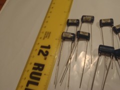 Qty(10) .0047uf 100VDC Plastic Molded Film/Foil Capacitors NOS 10%