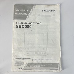 Vintage Sylvania 9-INCH Color TV AC/DC Power w/ Remote – No VCR Retro Gaming