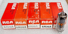 Set of 5 6AU6A RCA NOS Vacuum Tubes, Triplett 3444 Tested – will combine ship