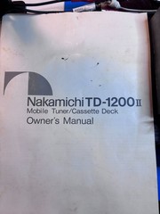 Nakamichi TD 1200 II Mobile Tuner/Cassette Deck – for parts (Read)