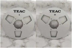 One Pair 10.5” silvery TEAC Tape reel High Quality Aluminum Take Up Reel
