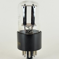 (1) Tested Silvertone 6SN7GTB Tube Black Plates D Getter RCA EIA 274 6SN7 GTB