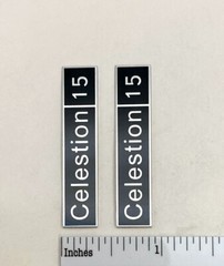Celestion 15 Speaker Grill Badge Logo Emblem Aluminum Pair