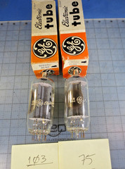 DATE MATCHED PAIR GE 6JE6C/6LQ6 NOS VAC TUBES (TESTED W/ B&K 747B)