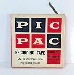 PIC 3600ft Open Reel Magnetic Tape Vintage Recording Audio Reel Black Box