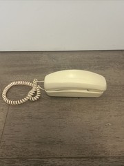 Push Button Trimline Type Touch Tone Desk or Wall Phone Ivory Telephone Works