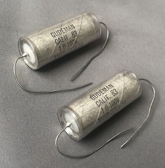 NOS GUDEMAN 1.0 uF 100V Capacitors Vitamin Q style audio crossover Pair