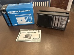 GE 7-2945 | FM / AM / TV Sound Radio With Weather New