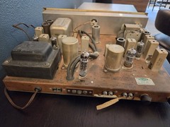 Vintage H.H. Scott 330-C Stereomaster AM/FM Tube Tuner FOR PARTS w/ Faceplate