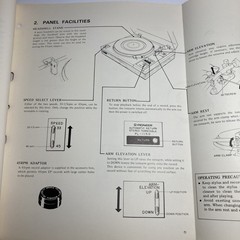 Pioneer PL-115D Turntable Service Manual 1976 Original And Rare