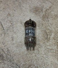 Brimar E83CC Vacuum Tube 12AX7 Vintage England Grey Plate Ring Vintage