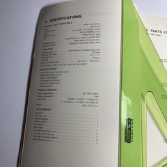 Pioneer PL-115D Turntable Service Manual 1976 Original And Rare
