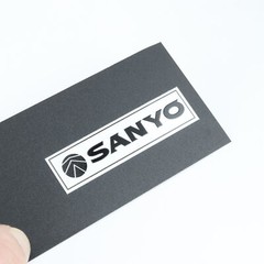 Sanyo Sound waterproof logo badge Sticker Decal 60mm(2.36″)X16mm(0.63″)