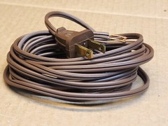 NEW 12′ AC Power Cord Cable KLH 8 Eight 21 Twenty One Radio Brown Non Polarized