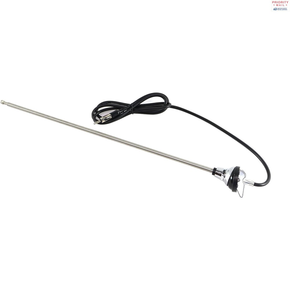 Classic 3-Section Retractable Vintage AM/FM Radio Antenna for Multiple Vehicles