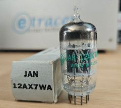 12AX7 GE JAN 14MM GREY PLATE VINTAGE TUBE NOS NIB 1972-1975 *eTRACER #12O
