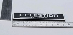 Celestion Equipped Badge Emblem Logo Thick Premium White With Adhesive