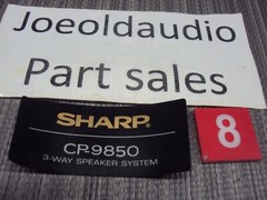 Sharp CP-9850 Rear Cabinet Badge. 1 Piece. Sold As Pictured.