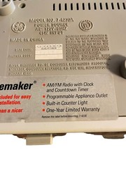 GE SPACEMAKER AM/FM RADIO 7-4230A Under Cabinet Mount Vintage READ