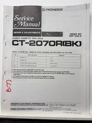 Original Pioneer Service Manua CT-2070R Cassette Tape Deck