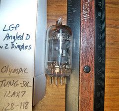 Strong Olympic by TUNG-SOL Long Gray Plate Angled D Getter 12AX7 / ECC83 Tube