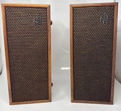 Vintage FRAZIER Bookshelf Speakers RARE 8 Ohms 15 Watts Super Midget READ WORKS!