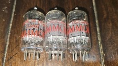 Lot Of 3 HAMMOND by AMPEREX Short Gray Plate 12AX7 / ECC83 Tubes