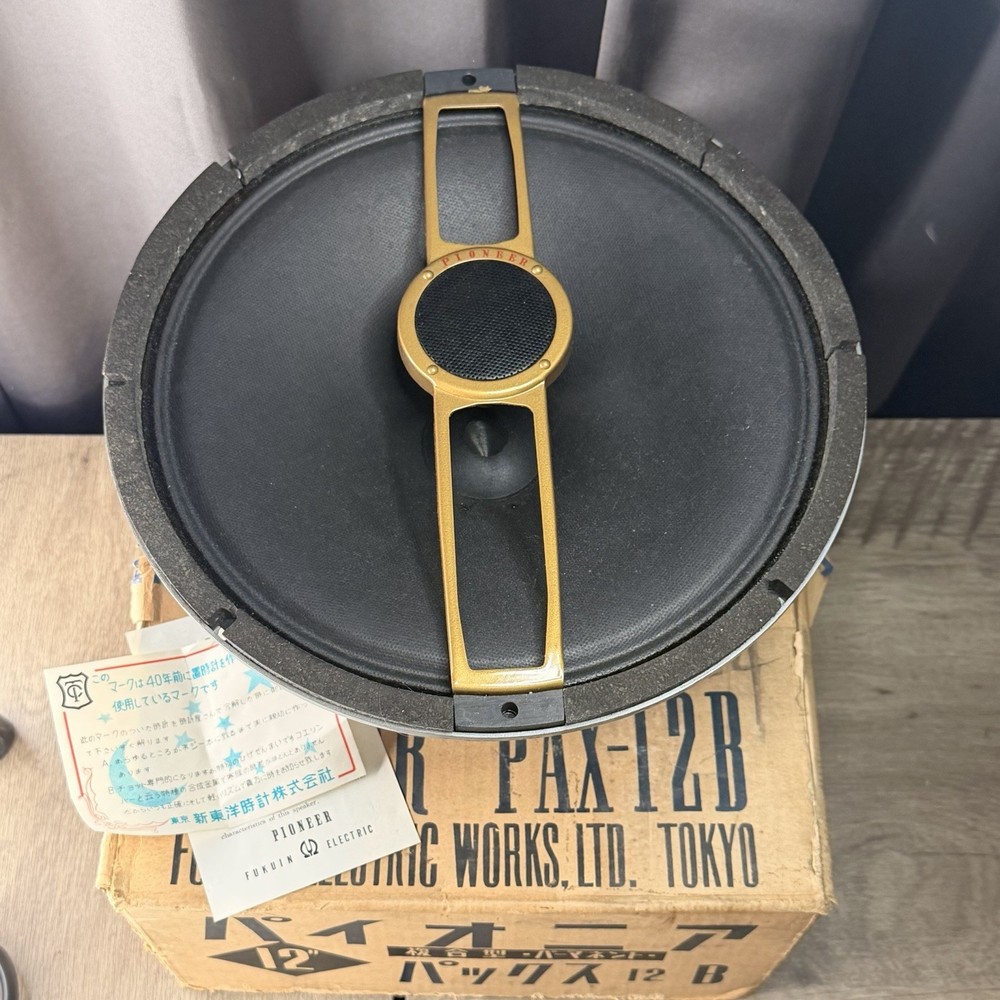 Vintage Pioneer PAX-12B 12″ Coaxial Speaker 16 Ohm 10W Fukuin Tokyo Tested NOS