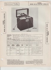 1947 ALGENE Model AR-6U Portable Radio Service Manual SAMS A6
