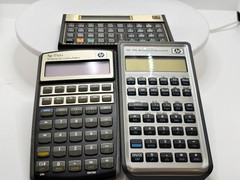 Three Hewlett Packard Programmable RPN Scientific Calculators & Case – TESTED