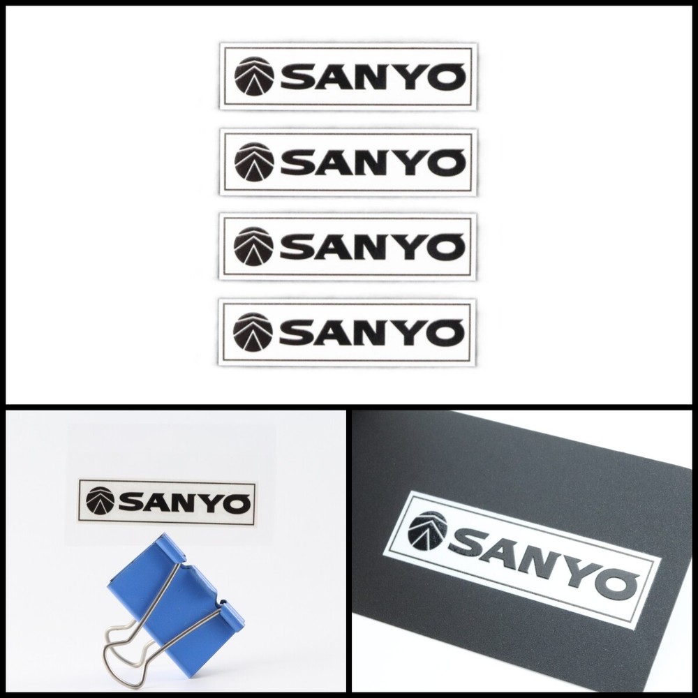 Sanyo Sound waterproof logo badge Sticker Decal 60mm(2.36″)X16mm(0.63″)