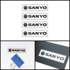 Sanyo Sound waterproof logo badge Sticker Decal 60mm(2.36″)X16mm(0.63″)