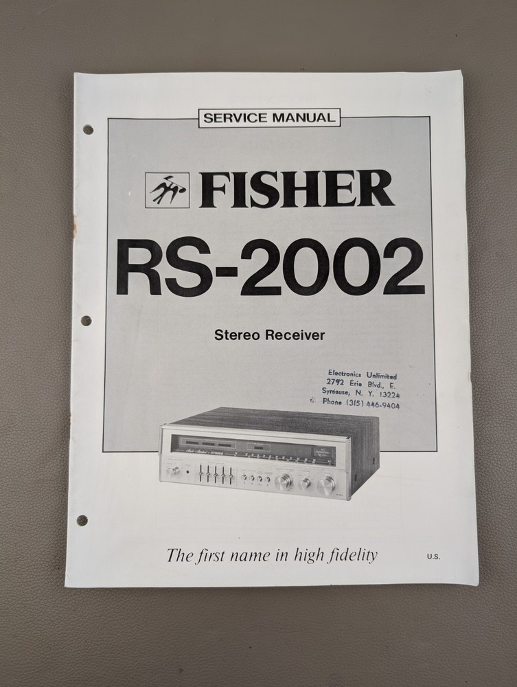 Fisher RS-2002 Stereo Receiver Service Manual D-2150