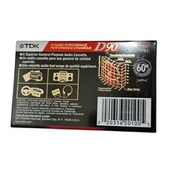 TDK D90 Blank Audio Cassette New Sealed Type I Japan