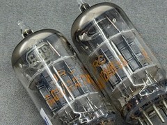 (2) RCA JRC-6189 Mil Spec 12AU7WA Vacuum Tubes Black Plates O Getters Tests NOS
