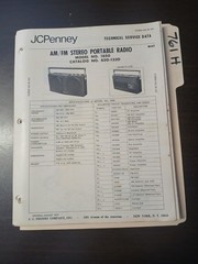 JC Penney 1850 Service Manual Original Repair Book AM FM Stereo Portable Radio