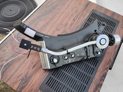 OEM Technics SL-23 Turntable tonearm. lift, perch , head shell and cartridge.