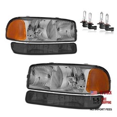 Headlights for 1999-2007 GMC Sierra, for 2000-2006 GMC Yukon Halogen Headlamp